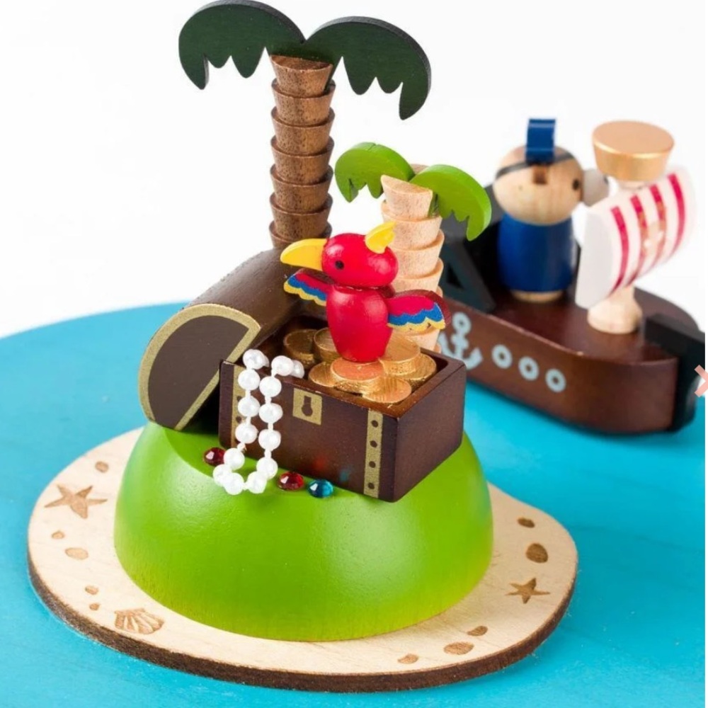 Papyrus Treasure Island Musical Box - Blue and Brown